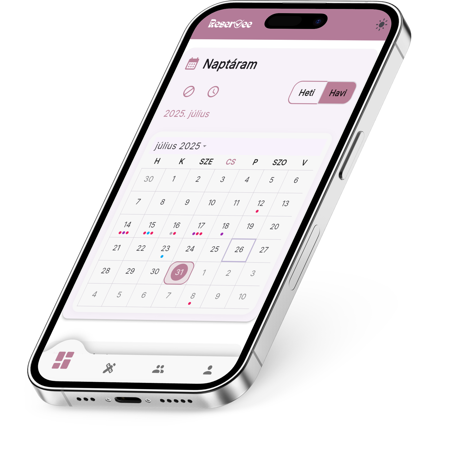 Reservee app mockup